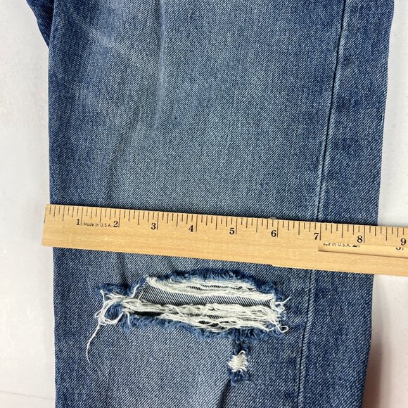 Levi's Jeans Men's 31X29* 512 Slim Tapered Blue Faded Dirtressed Denim Tag 31x32 - Picture 13 of 16